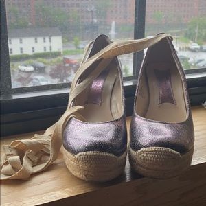 Boutique 9 Nine West metallic Purple espadrilles